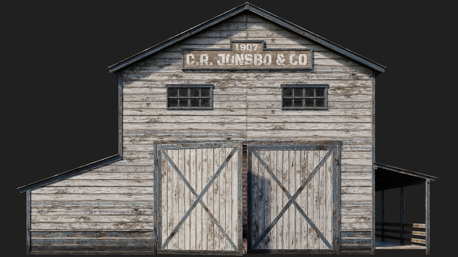 57-58-59-60 - Farm Buildings 4K PBR GameReady Low-poly 3D model_19
