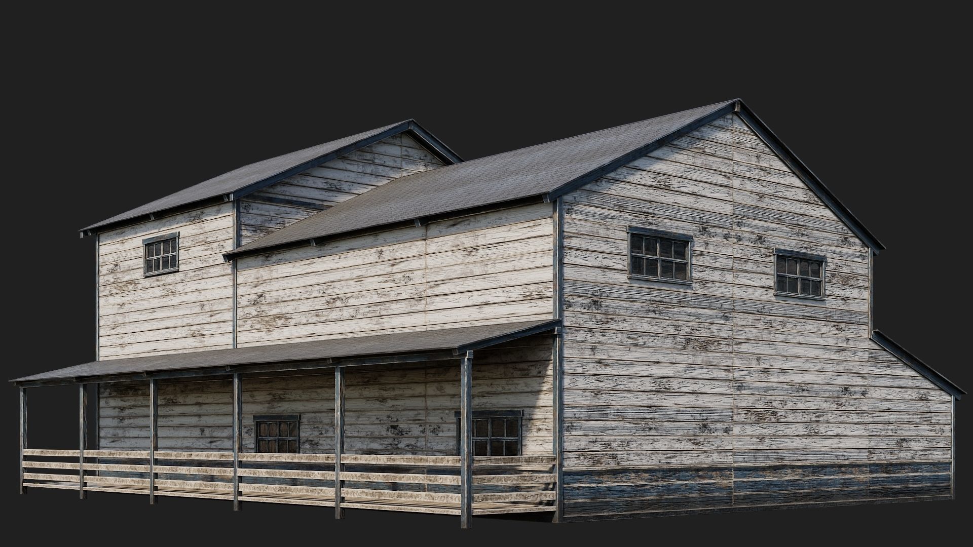 57-58-59-60 - Farm Buildings 4K PBR GameReady Low-poly 3D model_17