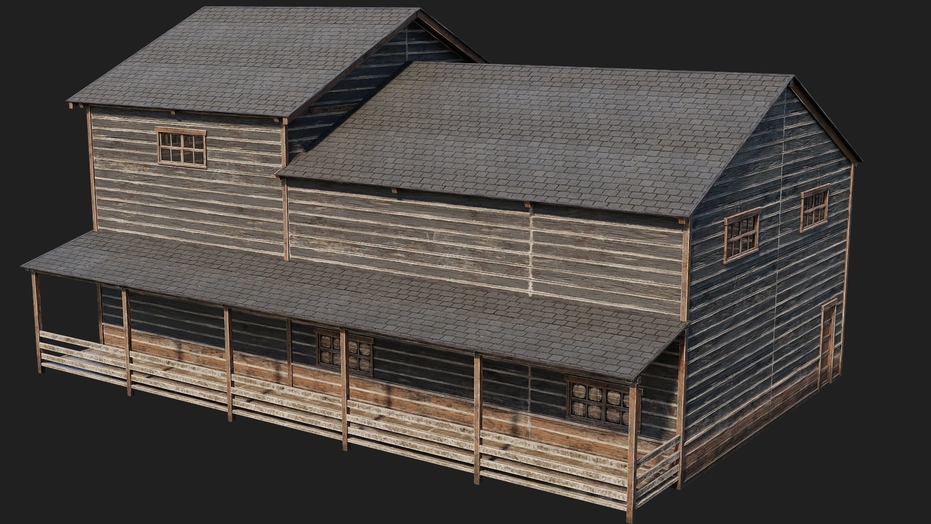 57-58-59-60 - Farm Buildings 4K PBR GameReady Low-poly 3D model_31