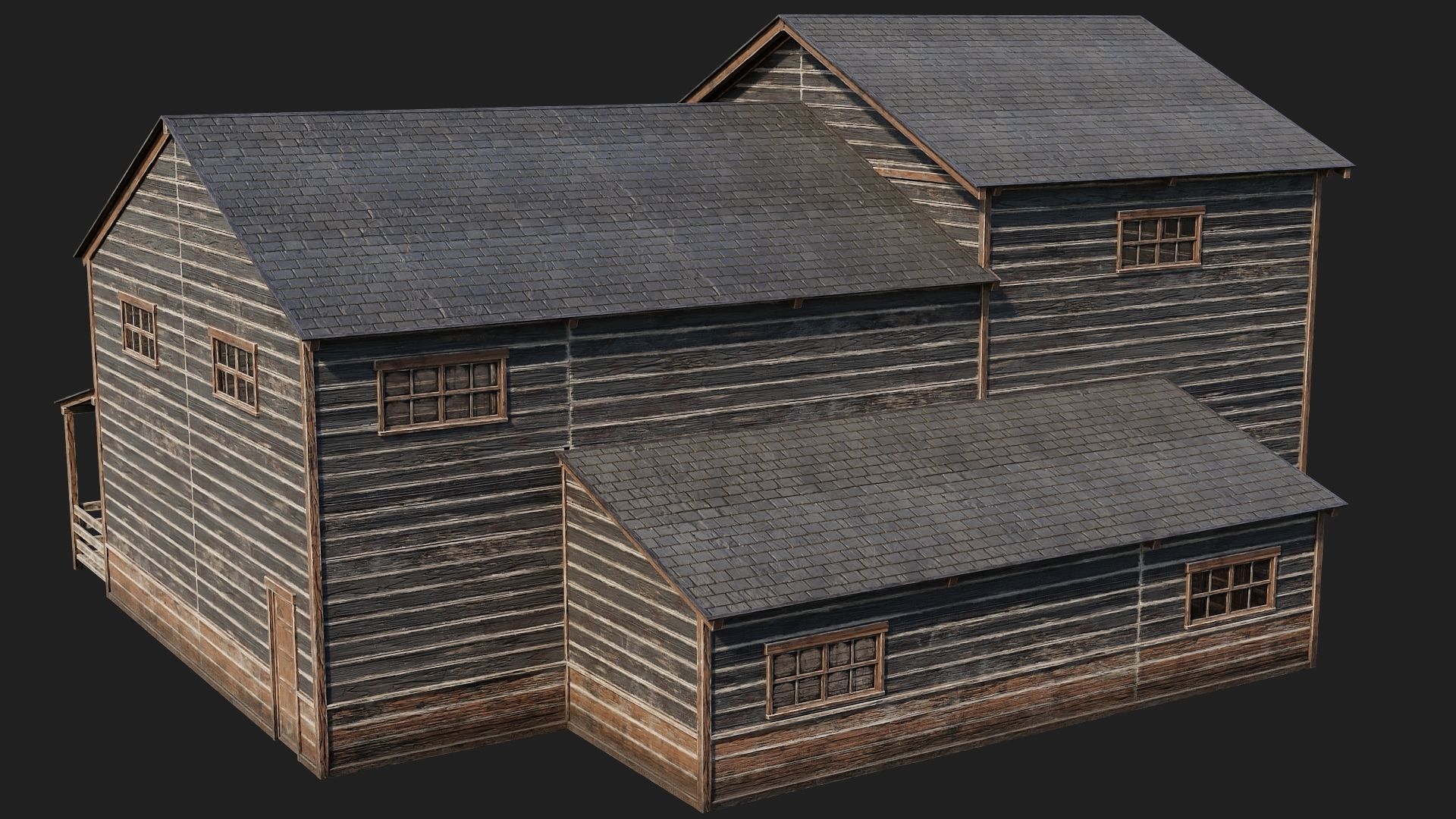 57-58-59-60 - Farm Buildings 4K PBR GameReady Low-poly 3D model_23