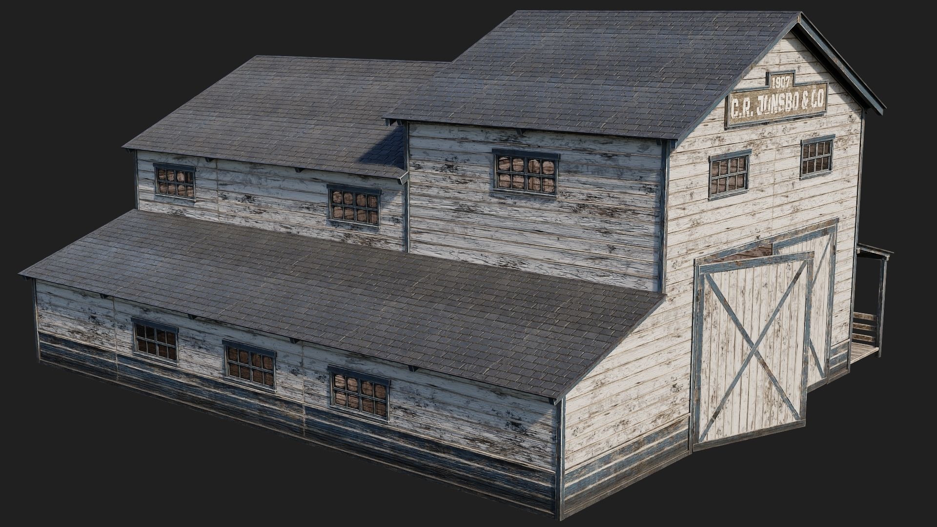 57-58-59-60 - Farm Buildings 4K PBR GameReady Low-poly 3D model_20