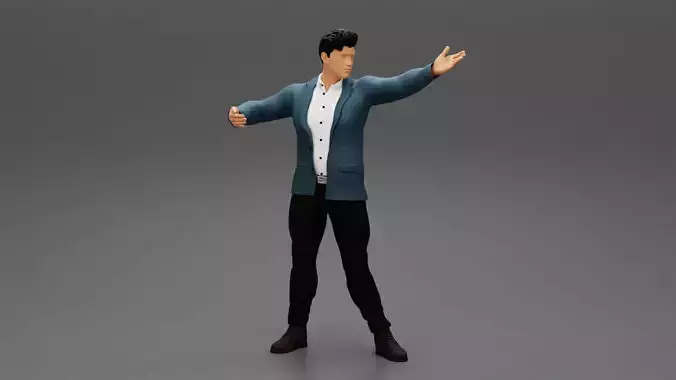 Man in Business Casual Style Man Presenting