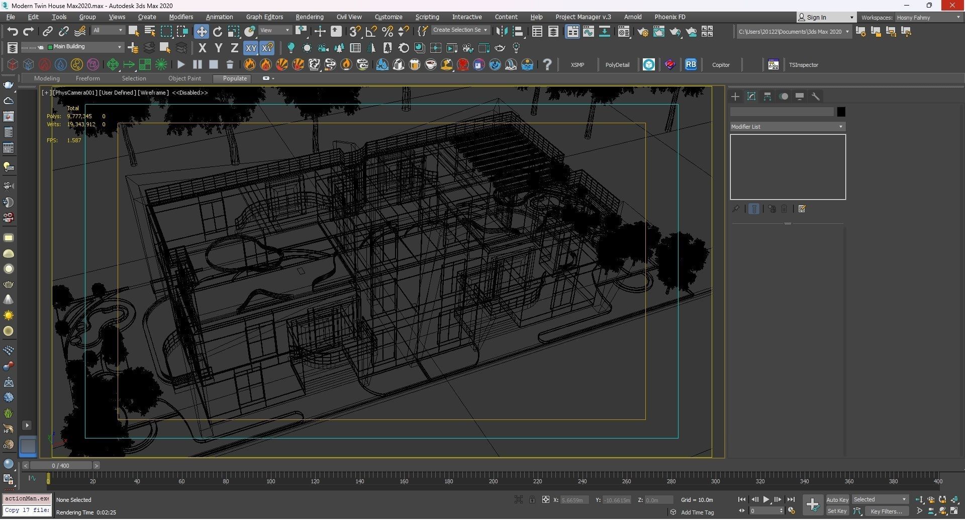 0057 - Modern Twin House - 3Ds Files - 2Ds Plans 3D model_21