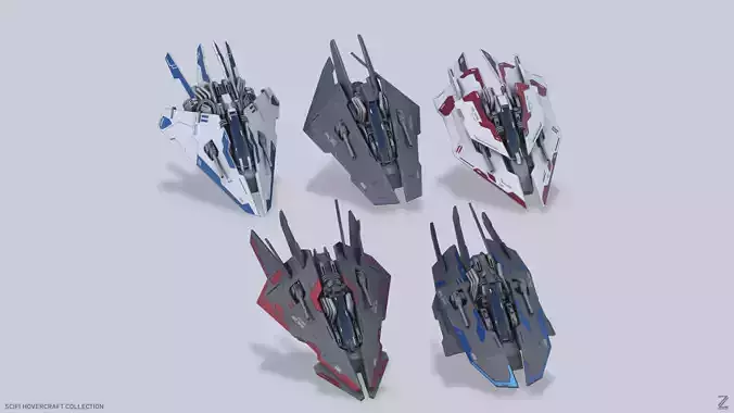 Scifi Hovercraft collection 