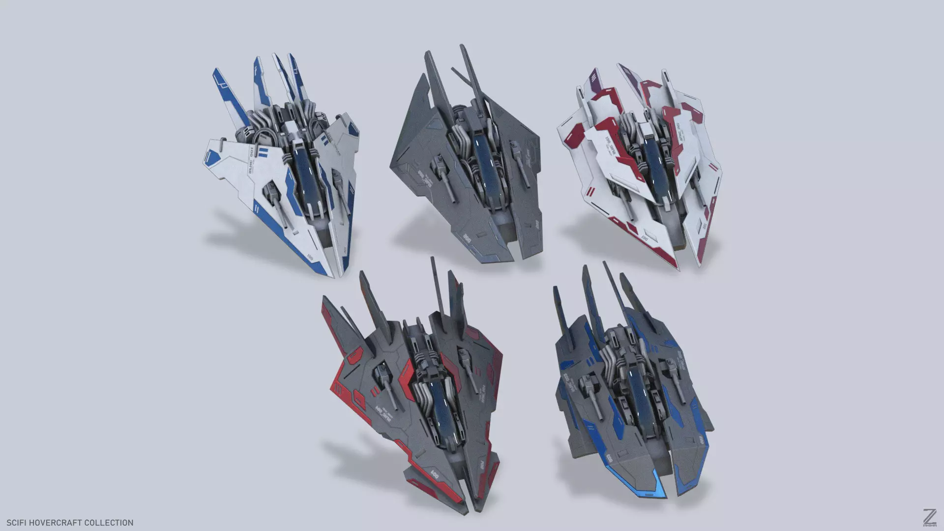 Scifi Hovercraft collection _0