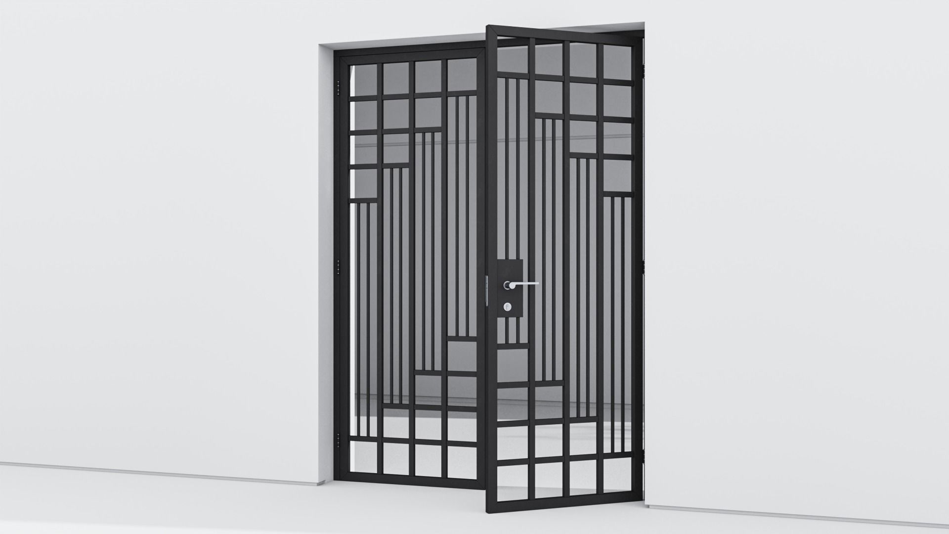 Aluminium door 31 3D model_3
