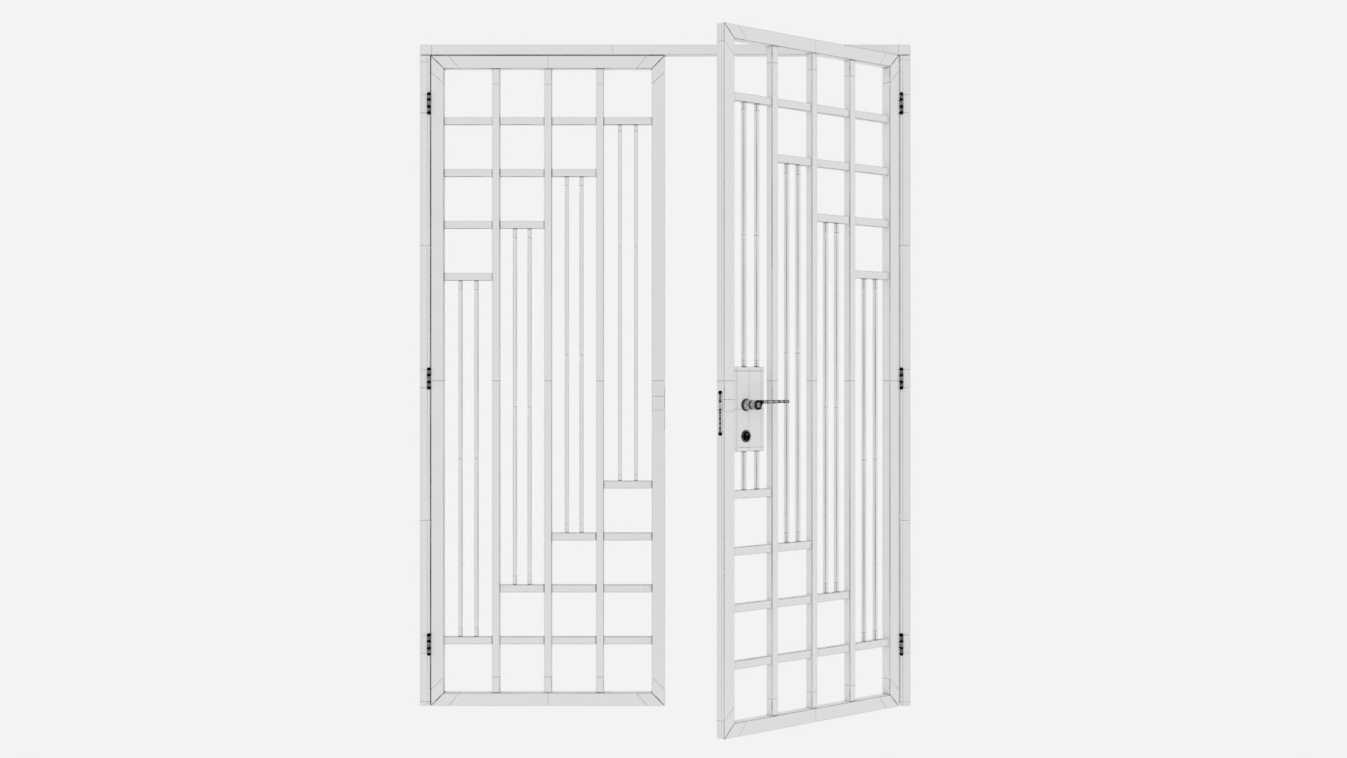Aluminium door 31 3D model_6