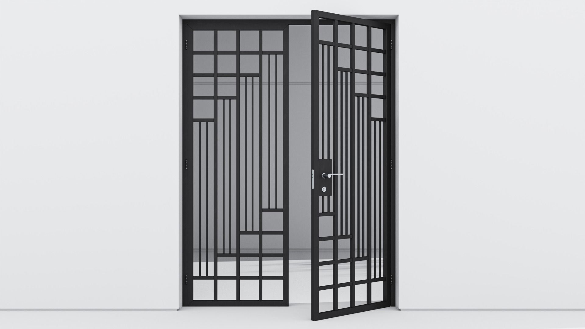 Aluminium door 31 3D model_1