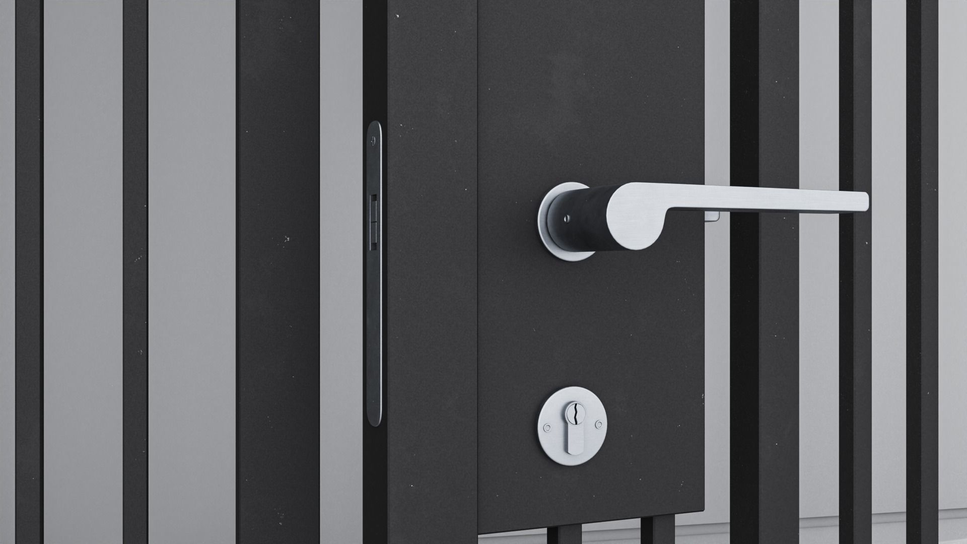 Aluminium door 31 3D model_4