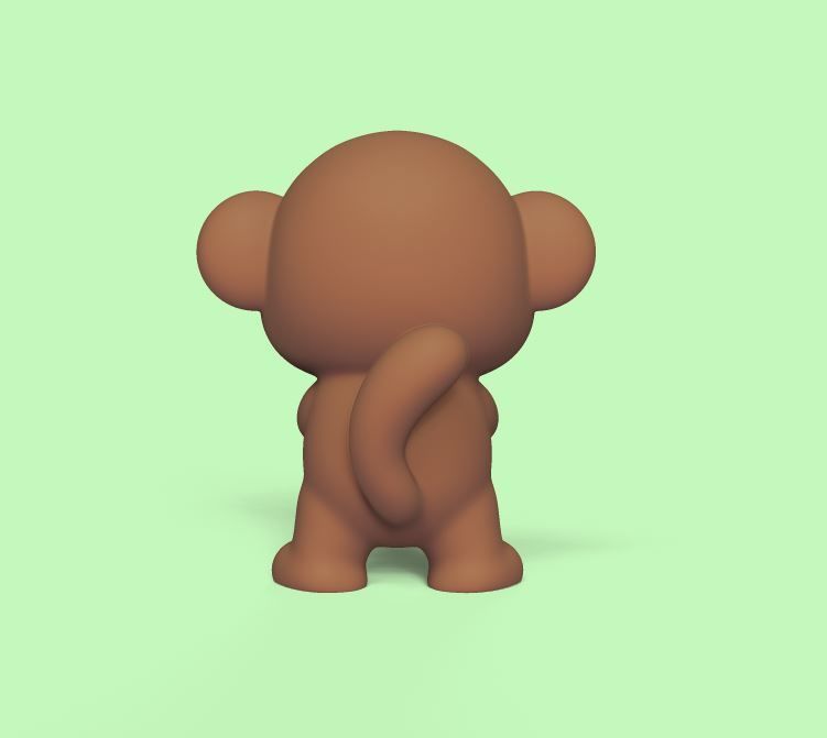 Monkey and Baby Monkey 3D print model_3