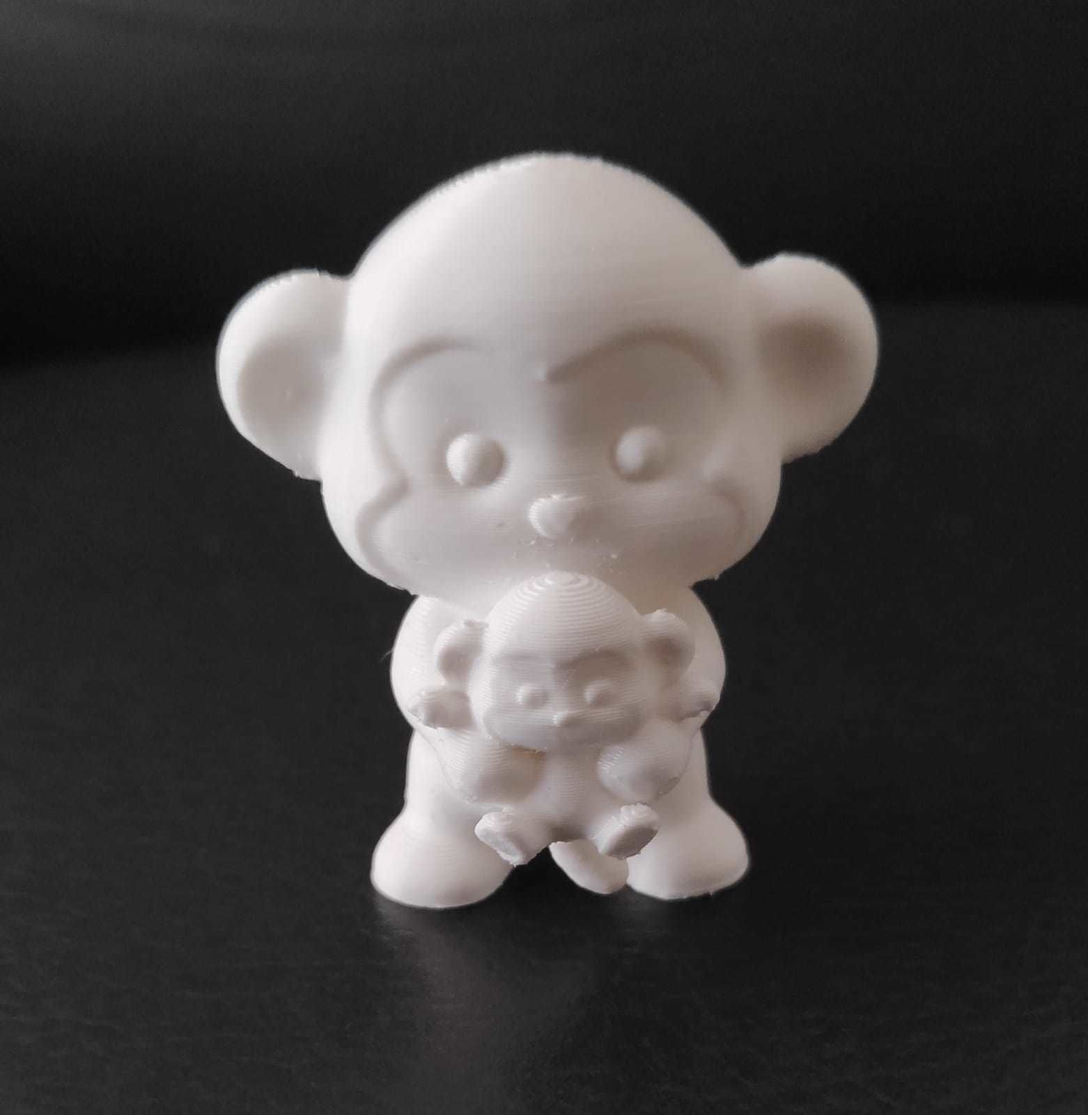 Monkey and Baby Monkey 3D print model_4