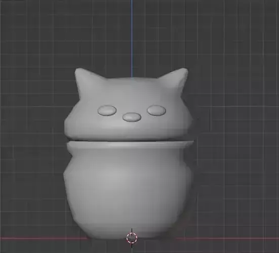 Low Poly Cat in Pot