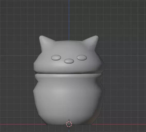 Low Poly Cat in Pot Free 3D model