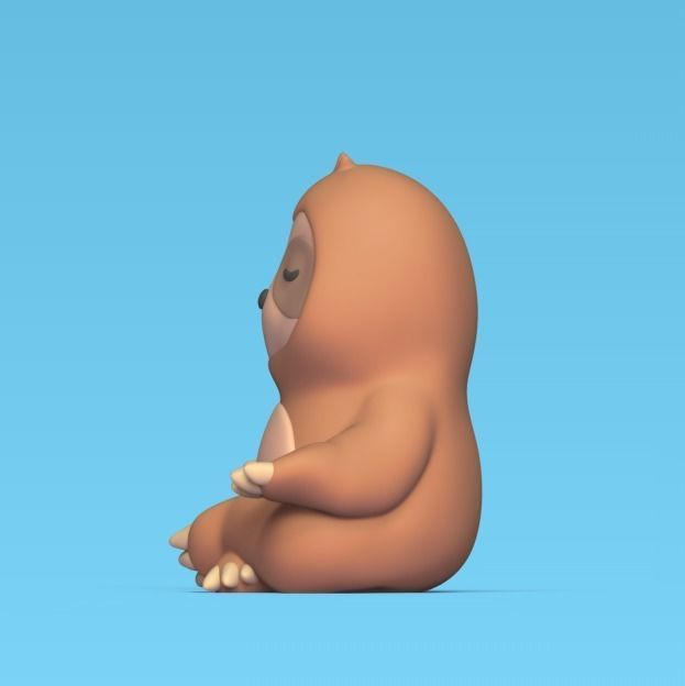 Sloth Yoga 3D print model_2