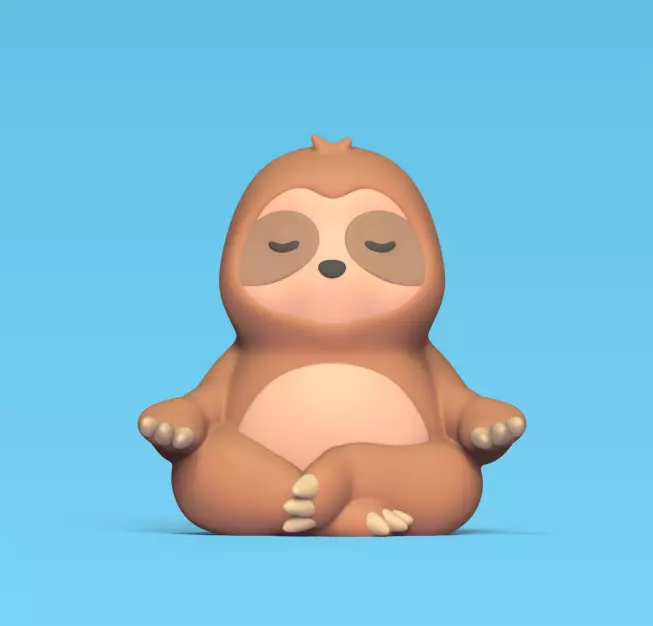 Sloth Yoga 3D print model_0