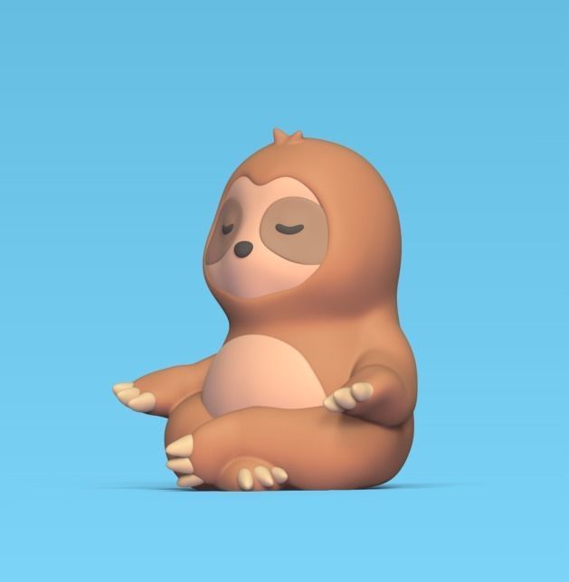 Sloth Yoga 3D print model_1