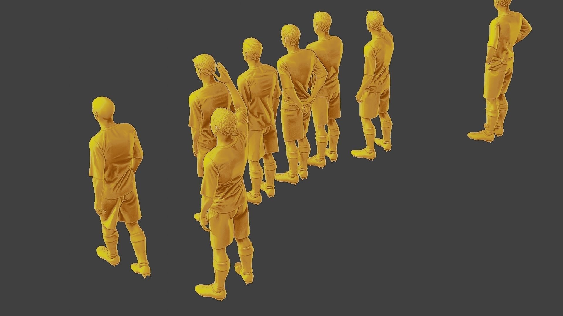 Soccer Players SP Pack 3 3D Model Collection_17