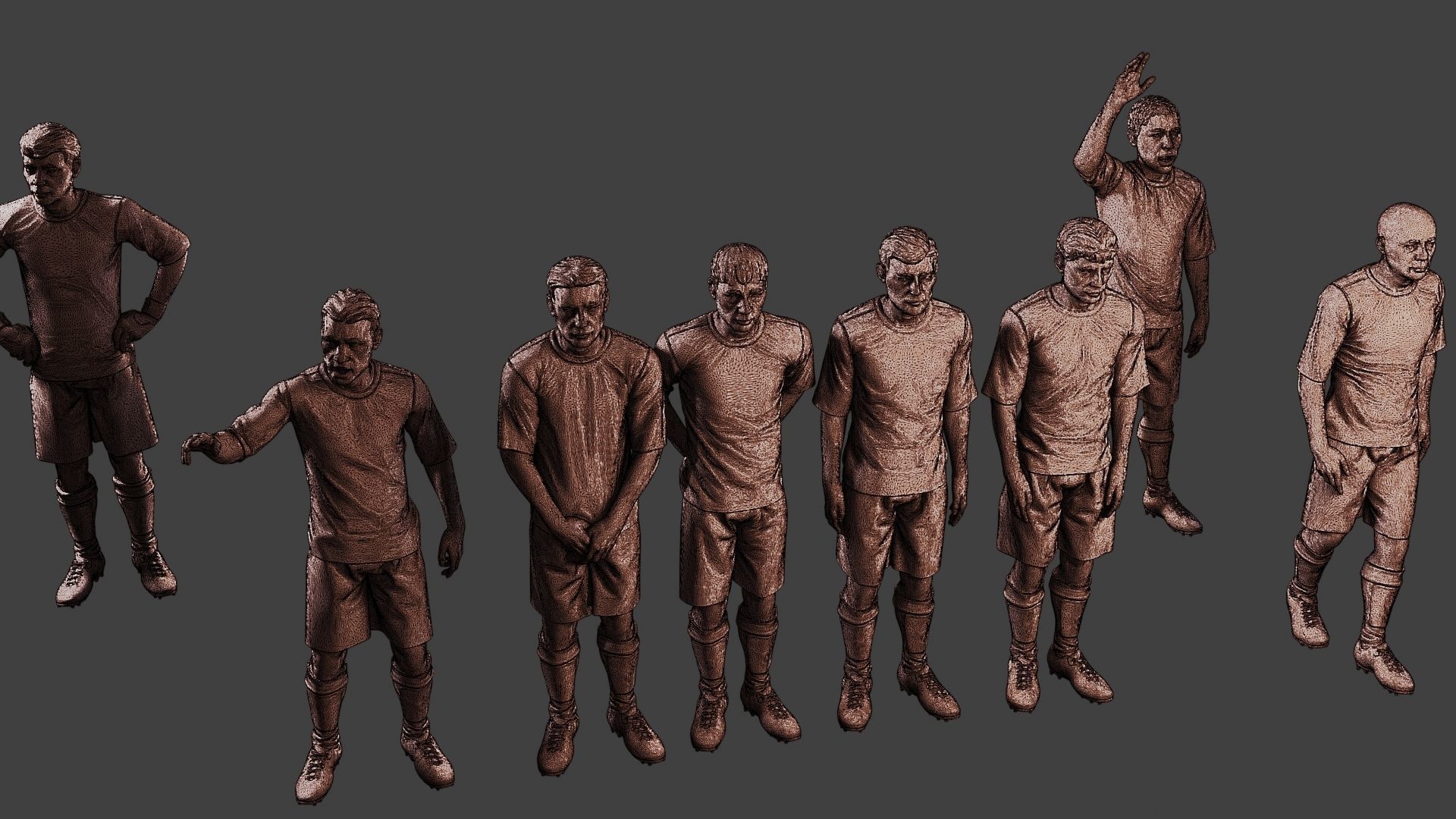 Soccer Players SP Pack 3 3D Model Collection_10