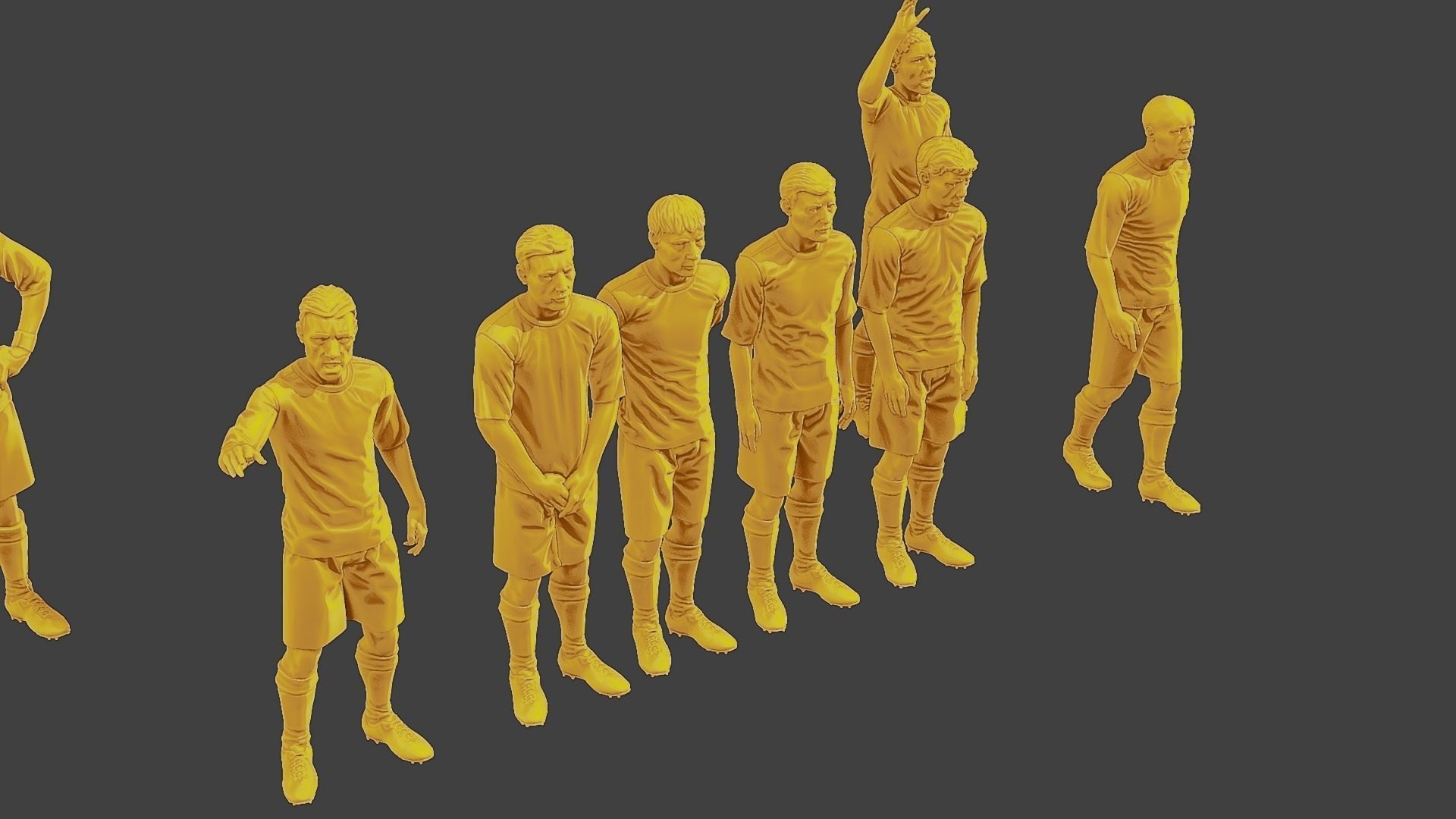 Soccer Players SP Pack 3 3D Model Collection_22