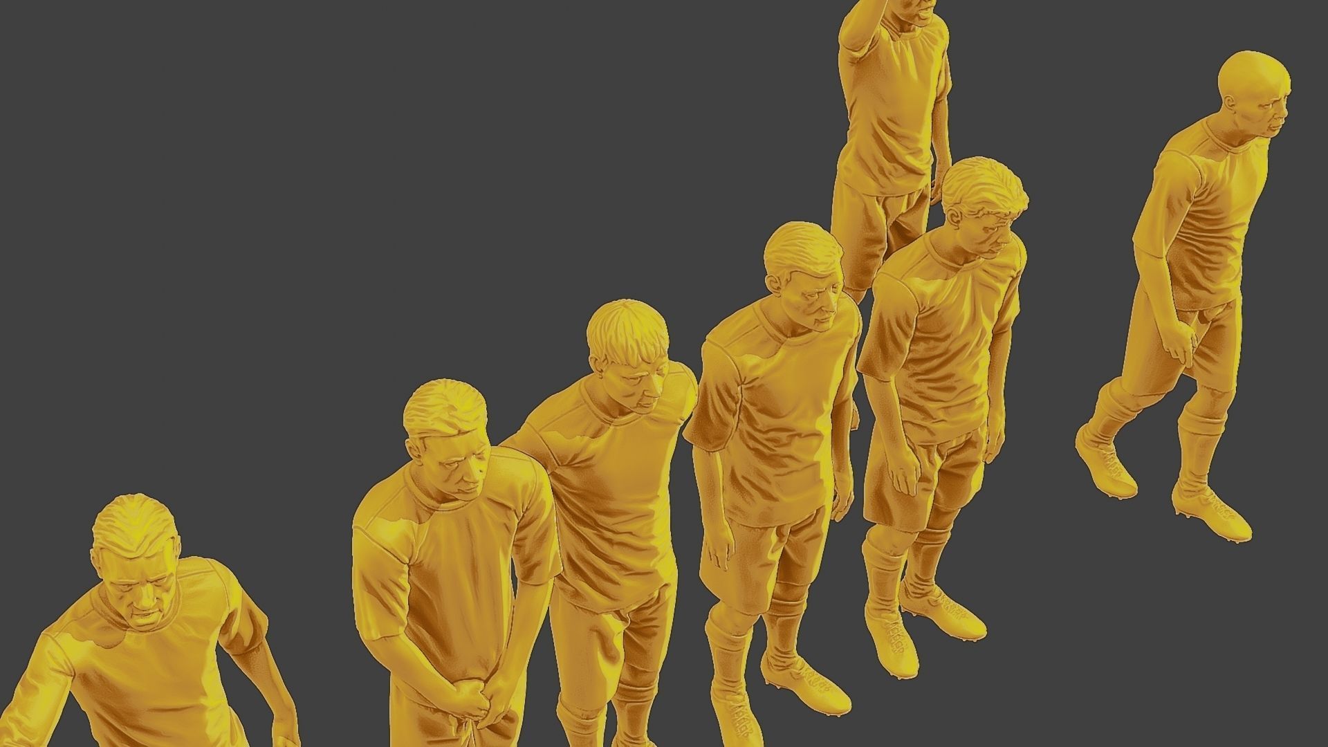 Soccer Players SP Pack 3 3D Model Collection_29