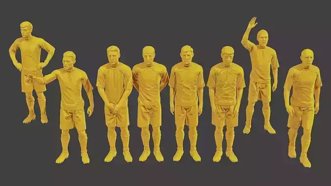 Soccer Players SP Pack 3 3D Model Collection