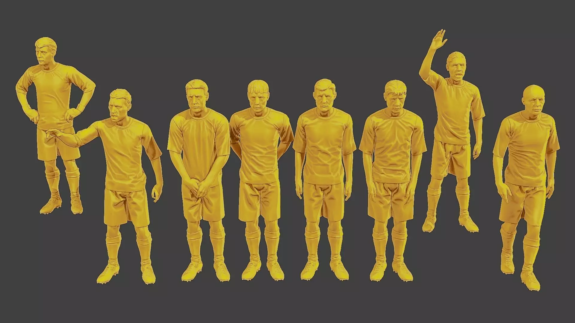 Soccer Players SP Pack 3 3D Model Collection_0