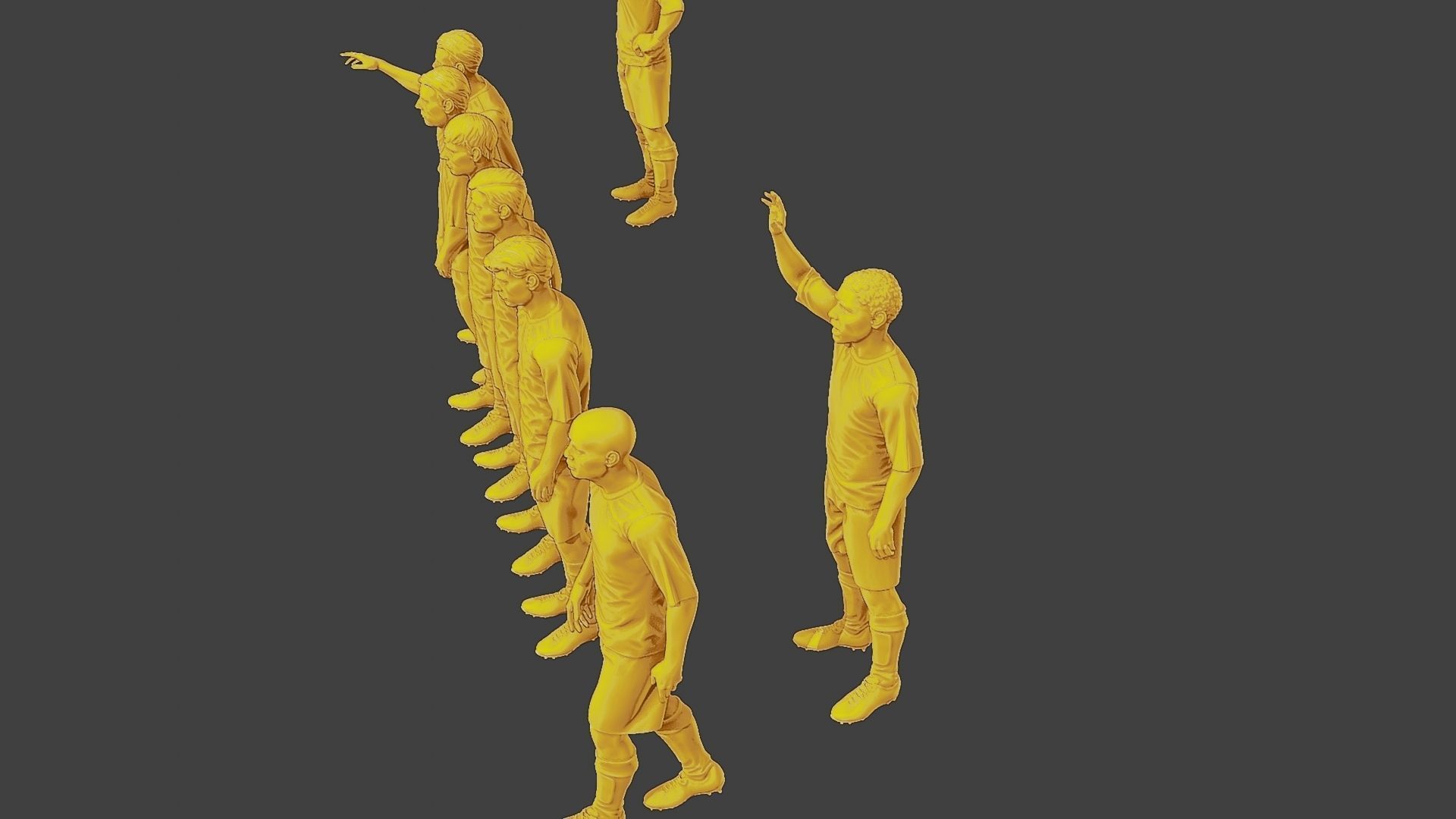 Soccer Players SP Pack 3 3D Model Collection_12