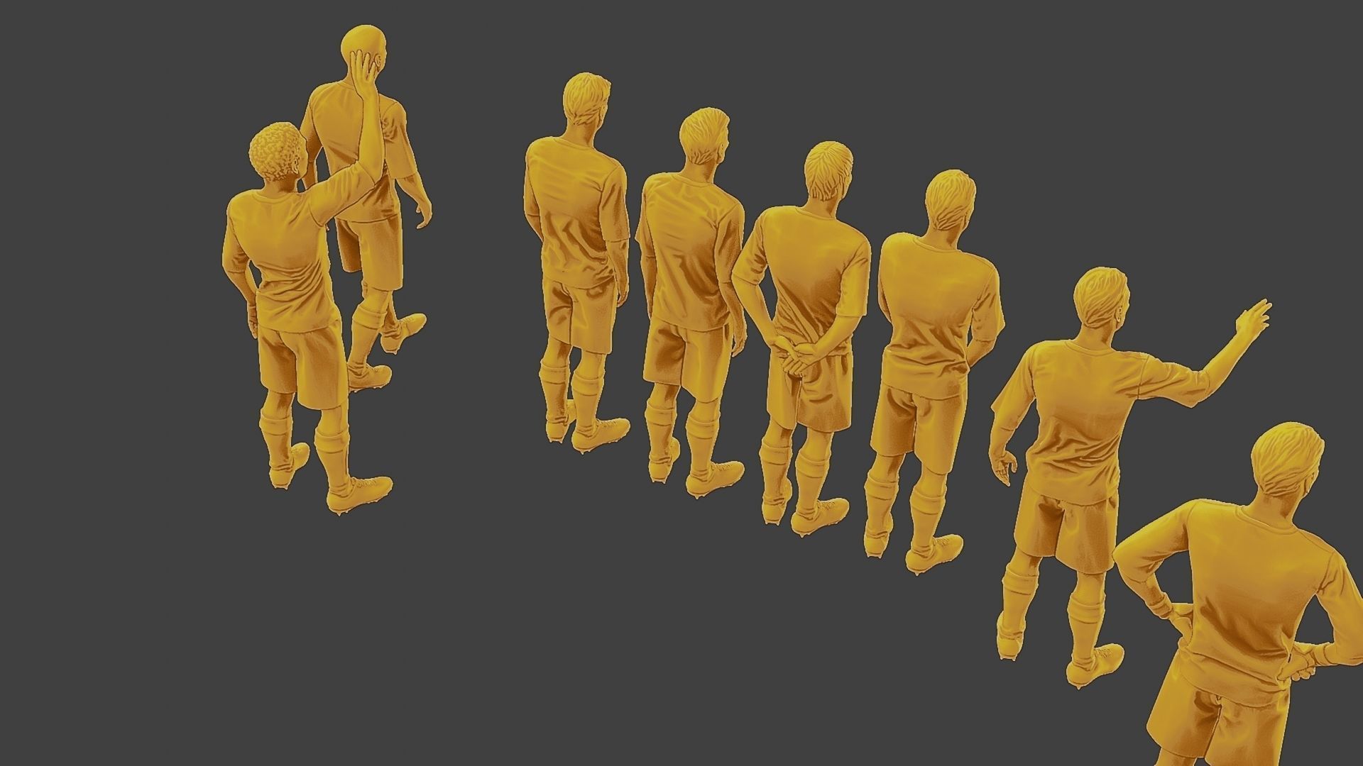 Soccer Players SP Pack 3 3D Model Collection_25
