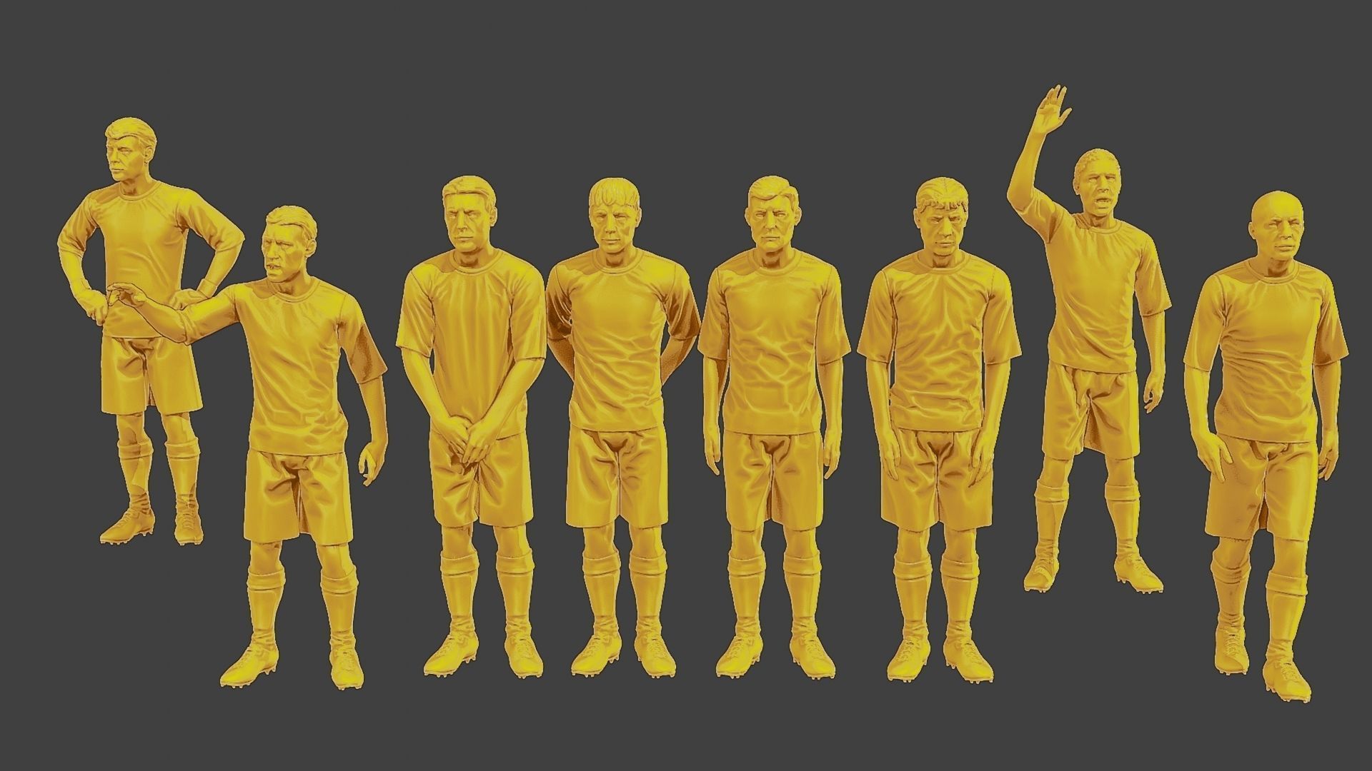 Soccer Players SP Pack 3 3D Model Collection_1