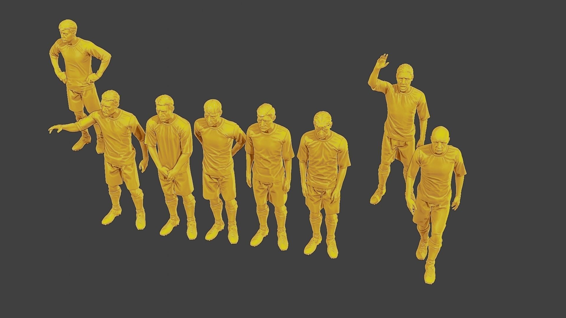 Soccer Players SP Pack 3 3D Model Collection_21