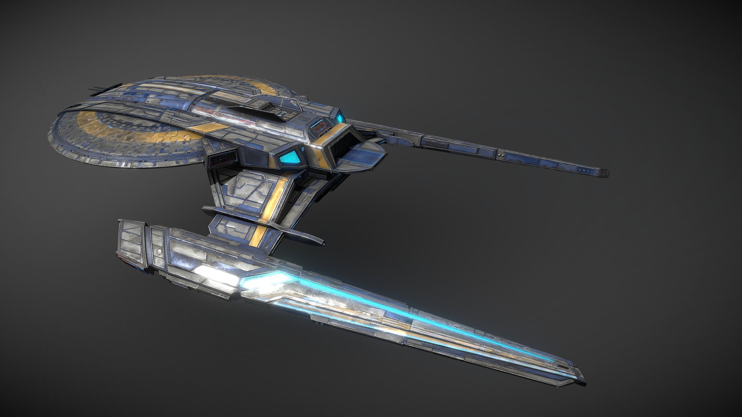 17spaceship star trek spaceship 3D model_4