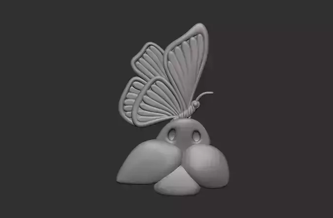 cat with butterfly cnc base relife model 