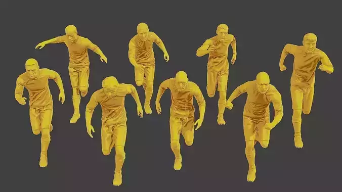 Soccer Players SP Pack 5 3D Model Collection