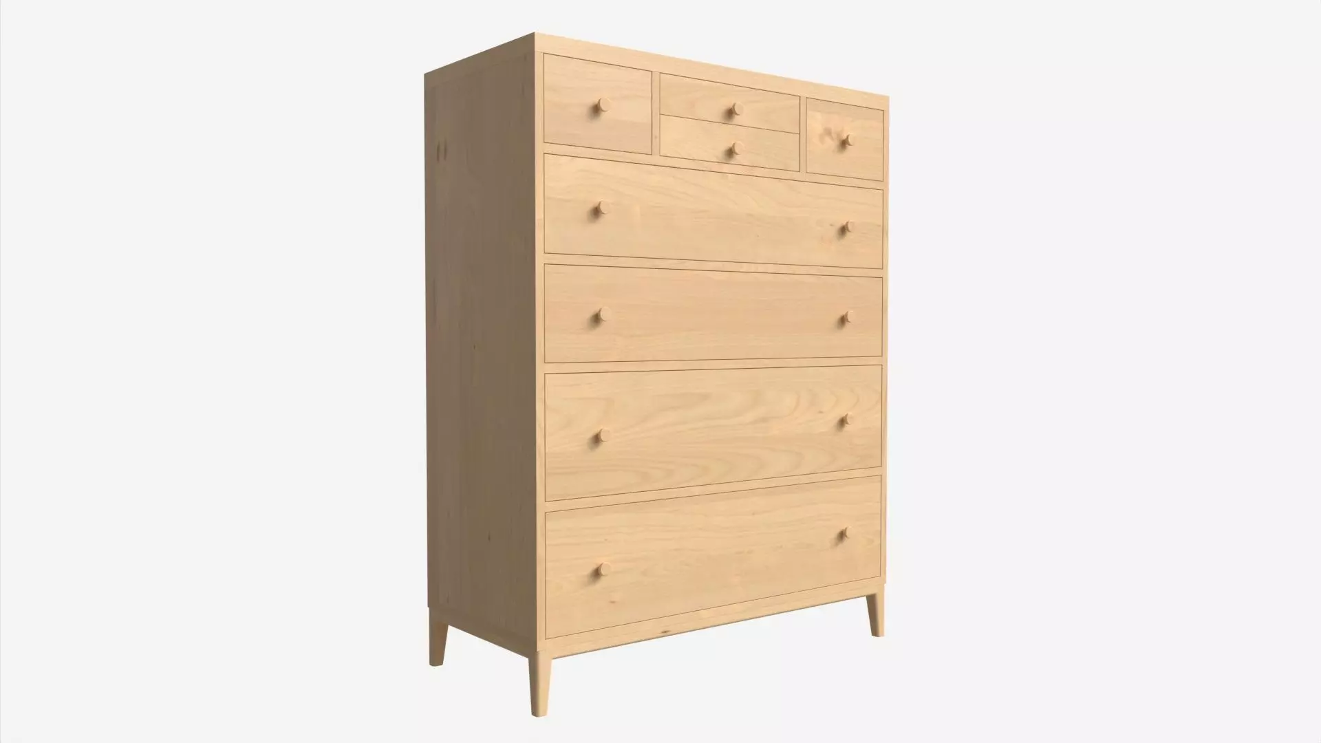 Chest Tall 8-drawer Ercol Salina 3D model