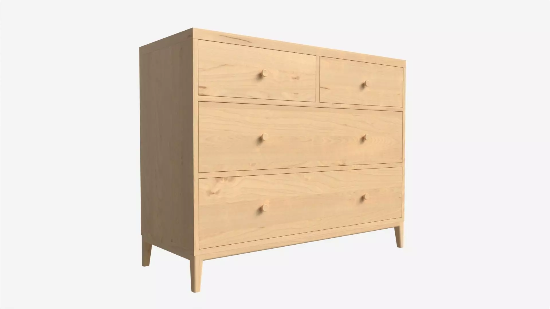 Chest Wide 4-drawer Ercol Salina 3D model