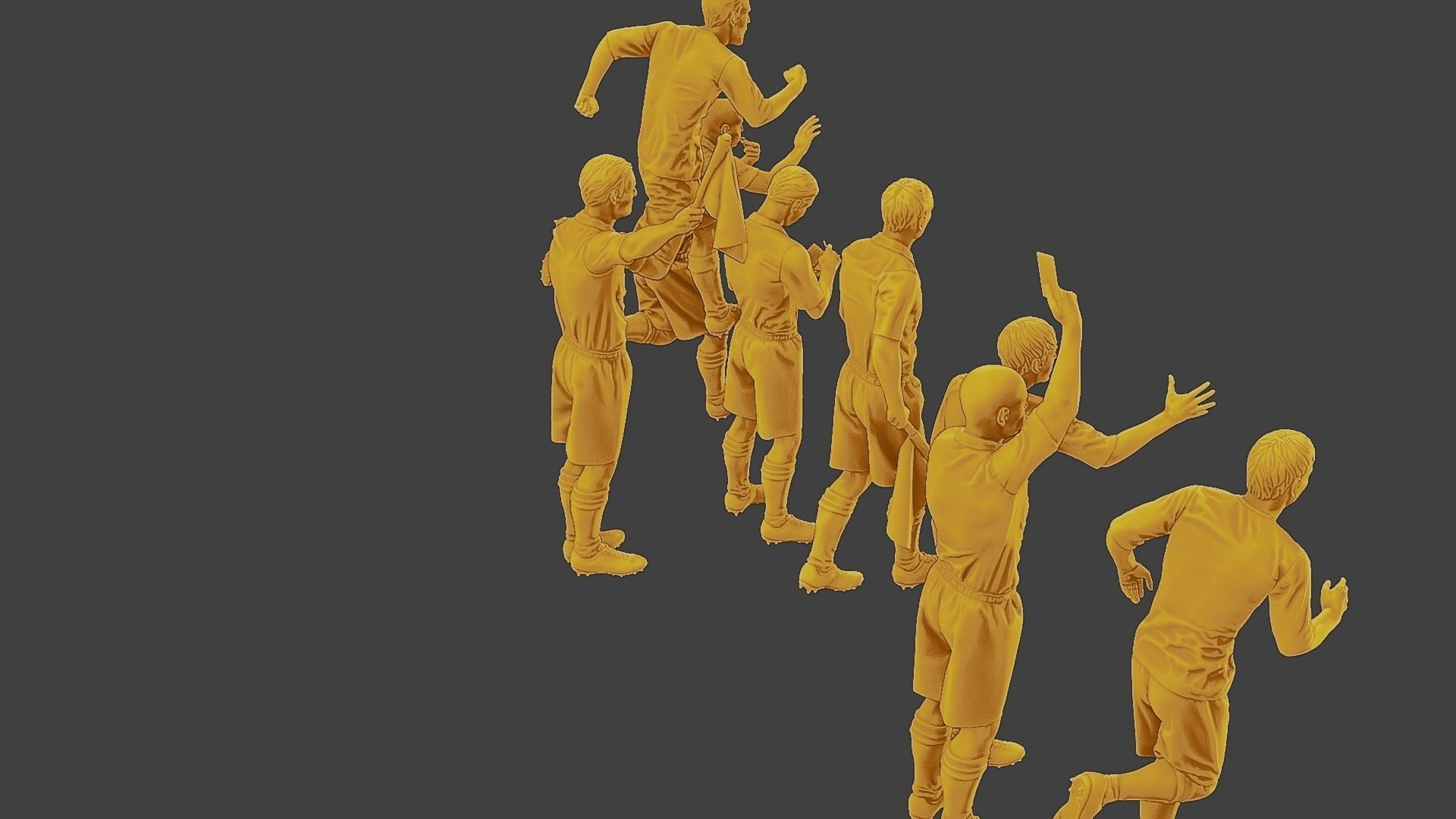 Soccer Players SP Pack 6 3D Model Collection_13