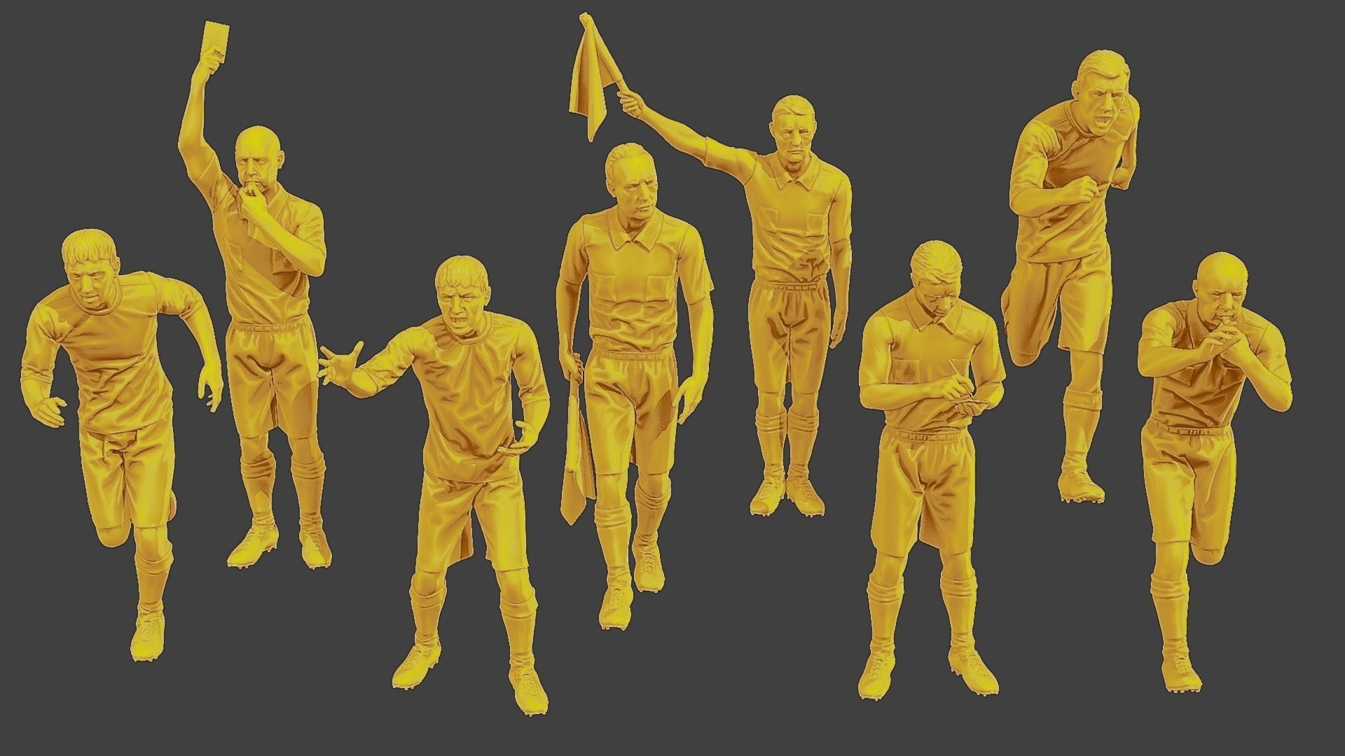 Soccer Players SP Pack 6 3D Model Collection_1