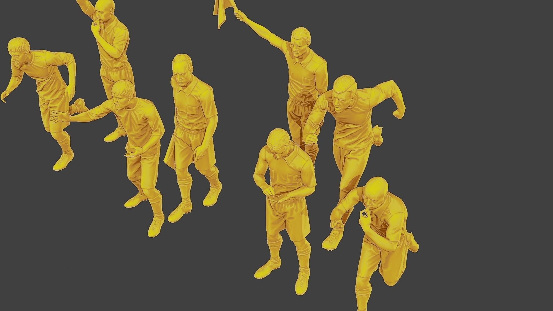 Soccer Players SP Pack 6 3D Model Collection_16