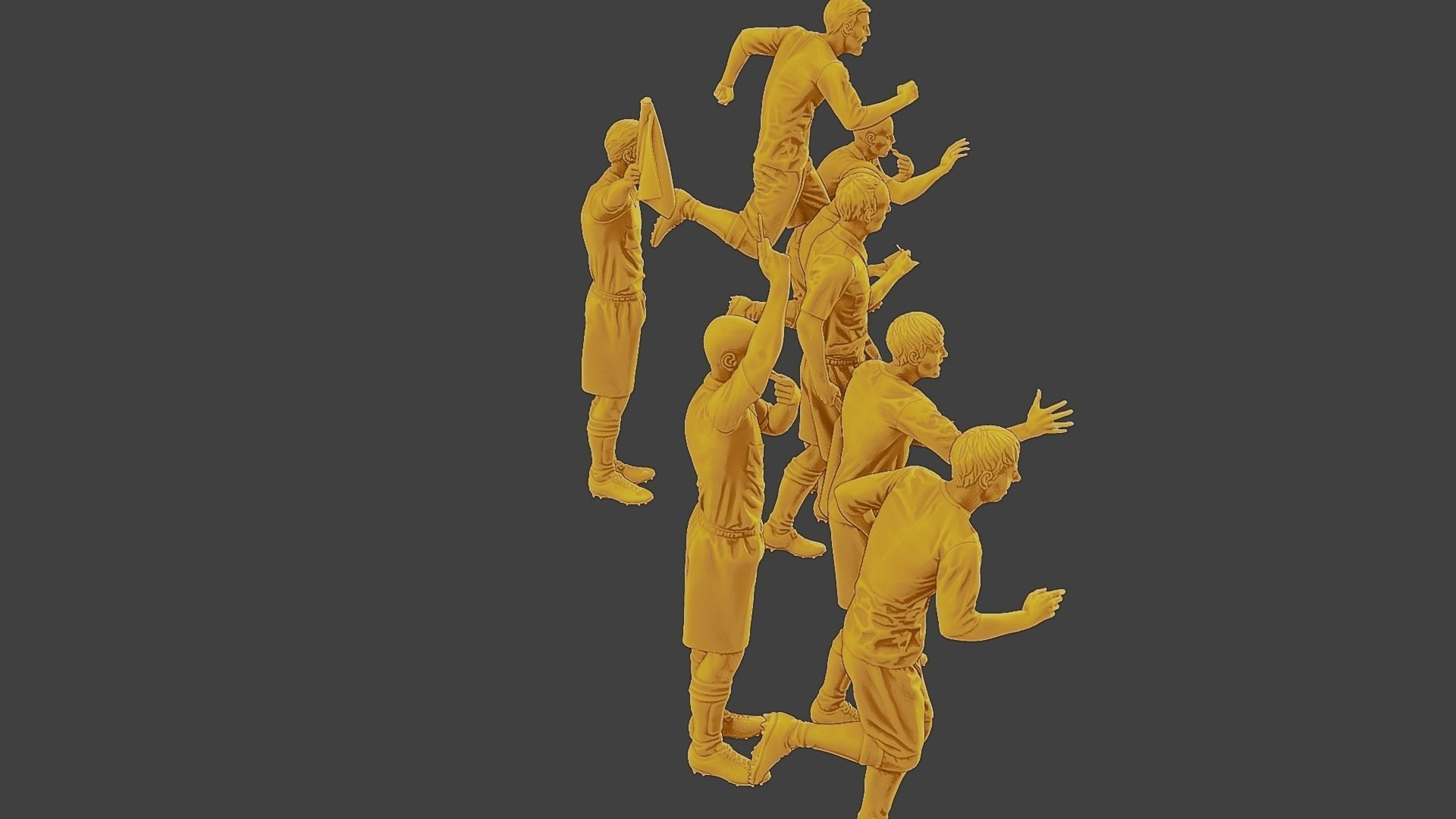 Soccer Players SP Pack 6 3D Model Collection_17