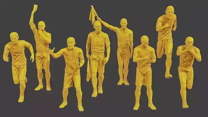 Soccer Players SP Pack 6 3D Model Collection