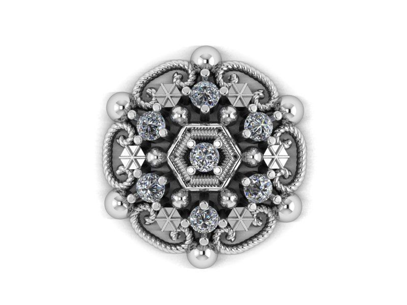 Indian Nose Pin 3D print model_1