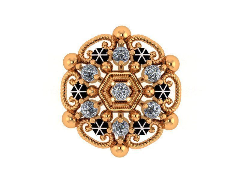 Indian Nose Pin 3D print model_4