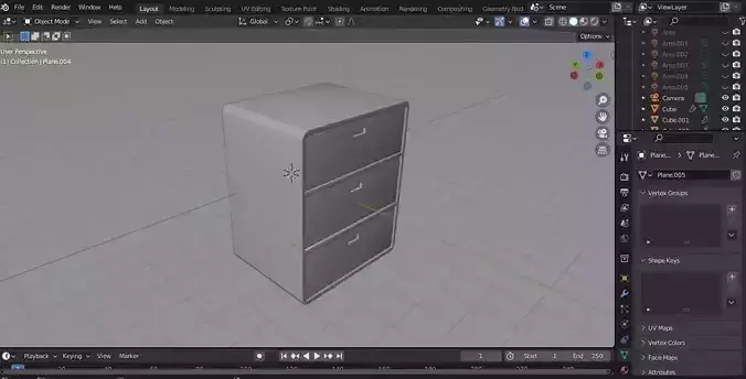 plastic cupboard 3d model 