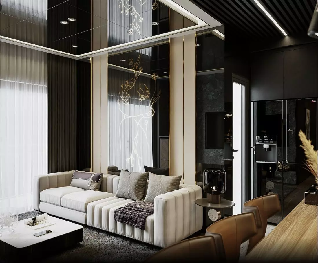 Livingroom living room interior design 3D model_0