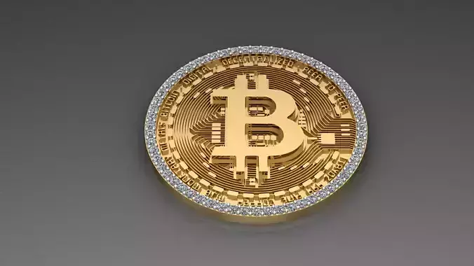 Bitcoin Coin Pendant 3d file cad