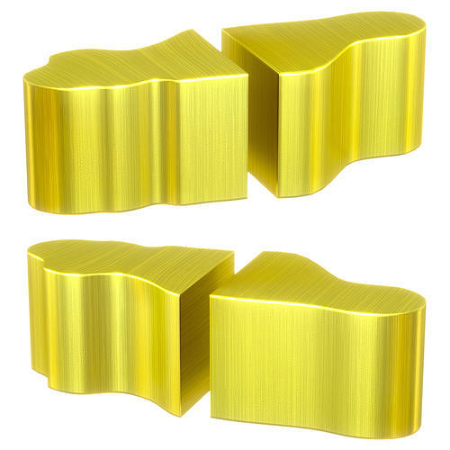 LUCA COFFEE TABLE IN GOLD S5110G-S2 3D model