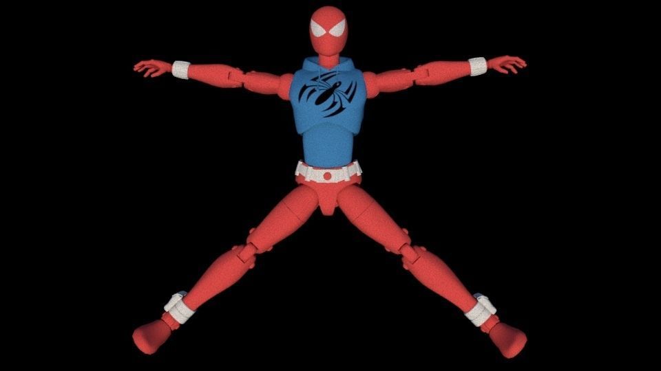 Spider man scarlet spider Action figure 3D print model_7
