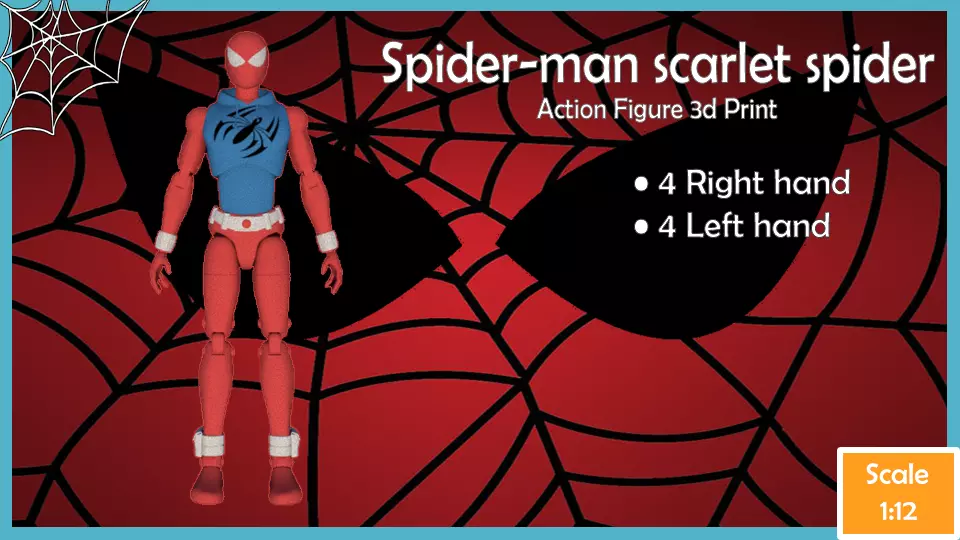 Spider man scarlet spider Action figure 3D print model_0