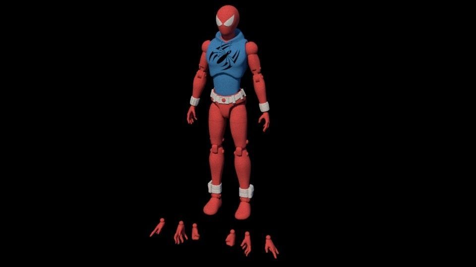 Spider man scarlet spider Action figure 3D print model_1