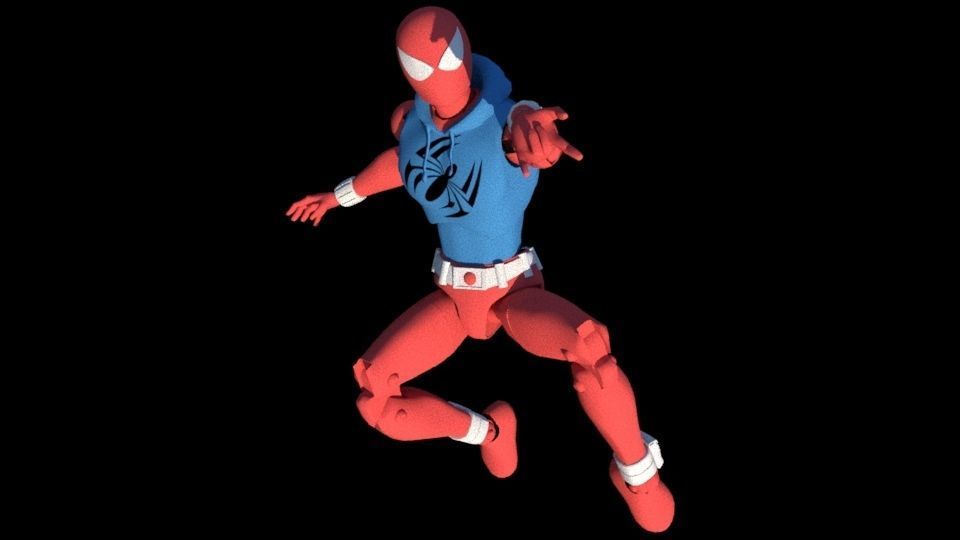 Spider man scarlet spider Action figure 3D print model_8
